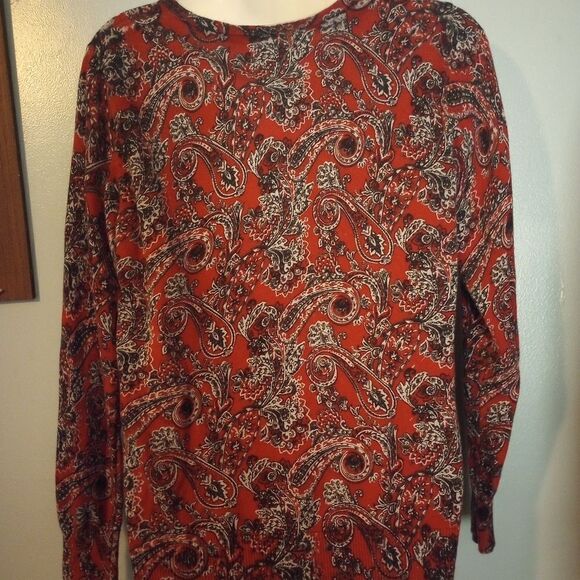 Kim Rodgers paisley print button front sweater - Picture 2 of 7
